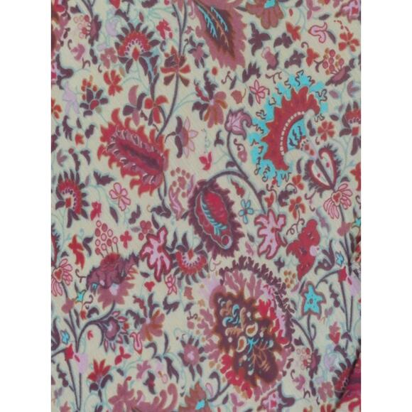 Y2K Ruffled Chiffon Midi Skirt Medium Fairy Grunge Floral Paisley Boho Cottage - Picture 3 of 5